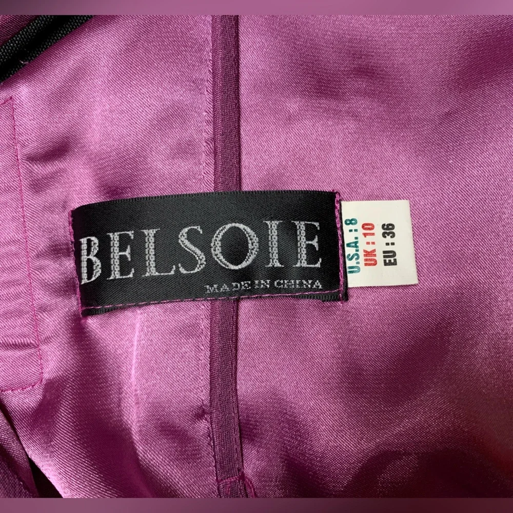 Belsoie bridesmaid elegant gown dress. Size 8. Like New - Picture 3 of 8